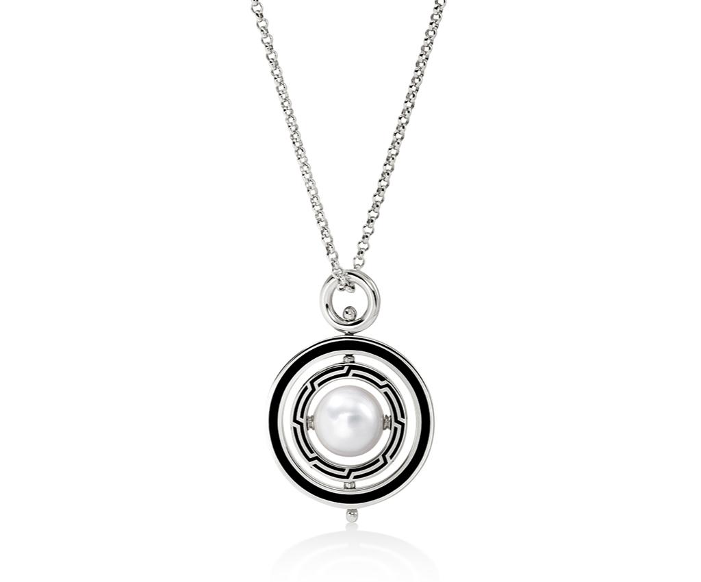 Moon Door Silver Pendant Chain Necklace